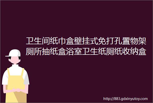 卫生间纸巾盒壁挂式免打孔置物架厕所抽纸盒浴室卫生纸厕纸收纳盒